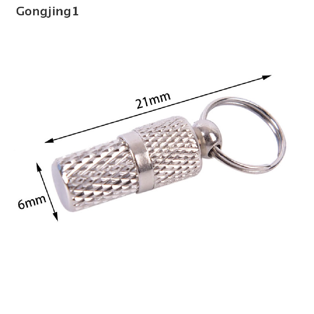 Gongjing1 Tabung LABEL Identitas Alamat Bahan METAL Untuk Kalung Anjing / Kucing