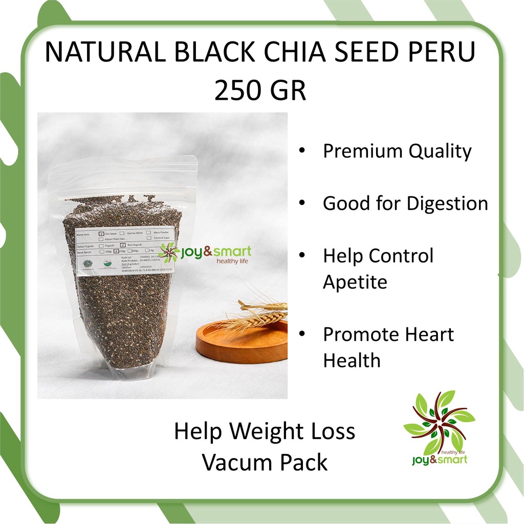 

Joy Smart Healthy Life Natural Black Chia Seed Peru 250gr