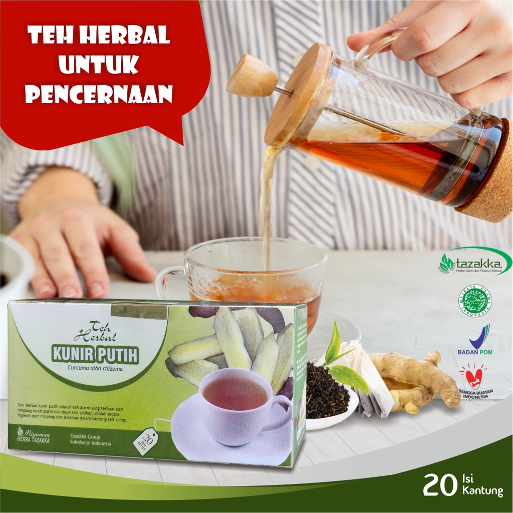 

Teh Asam Lambung Kunir Putih Ori Anti Kanker Tazakka Original Halal BPOM Isi 20 Kantung Celup Tea Bag Obat Maag Kronis Ampuh Minuman Kesehatan Herbal Pereda Nyeri Haid Anti Bakteri Suplemen Kesehatan Antioksidan Vitamin Daya Tahan Tubuh Dewasa