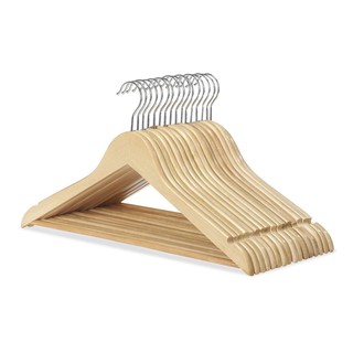 BUMERANG Gantungan  baju  hanger dari kayu  alami set isi 8 