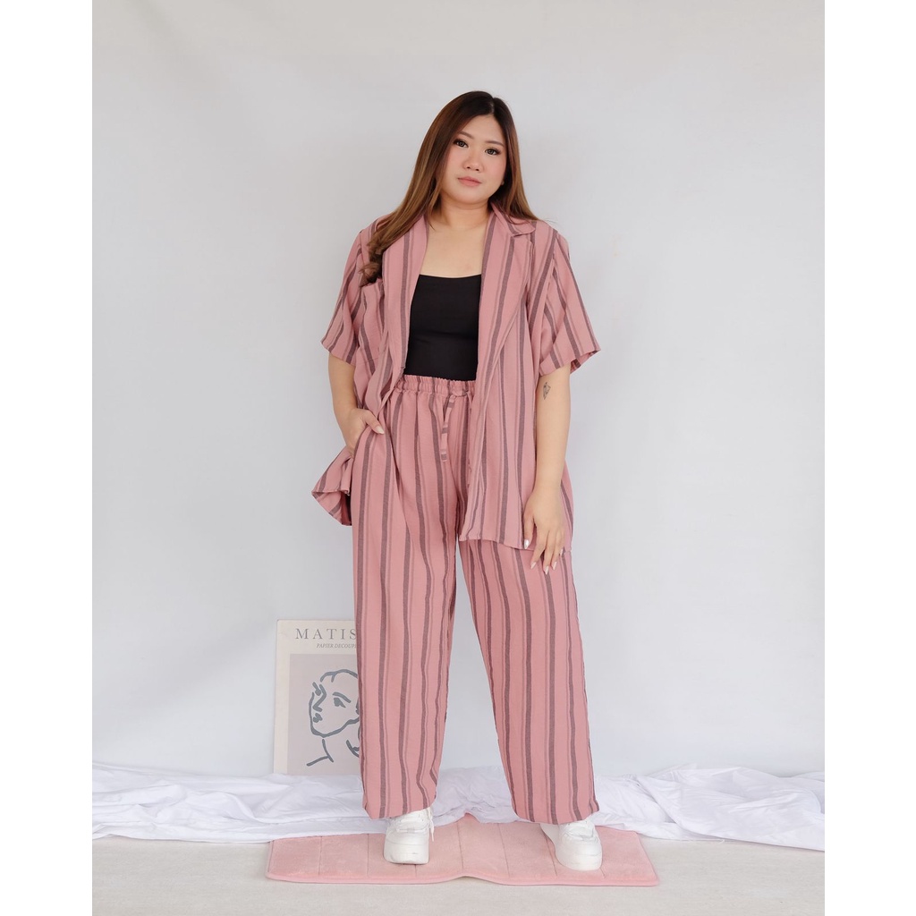 BIGWELL ALEYA SET - BLAZER WANITA BIG SIZE / BLAZER JUMBO