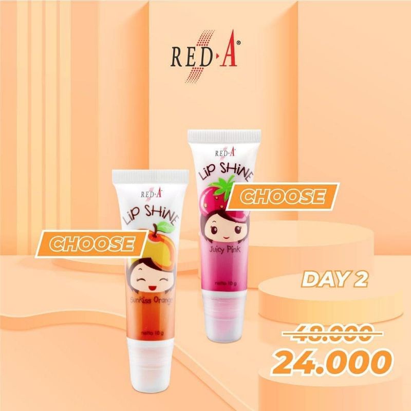 Paket 2 Red-A Lip Shine Viva