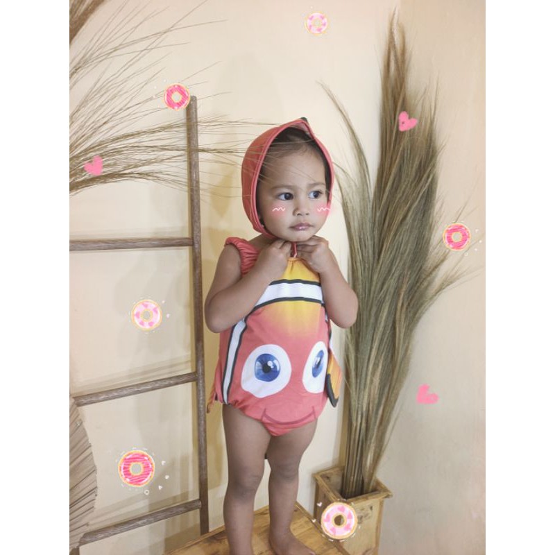 SWIMWEAR BAJU RENANG ANAK IKAN NEMO