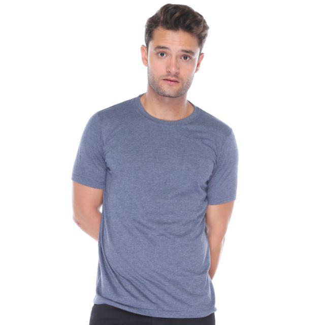 KAOS POLOS TWOTONE MISTY LENGAN PENDEK 30S-1. BIRU MISTY