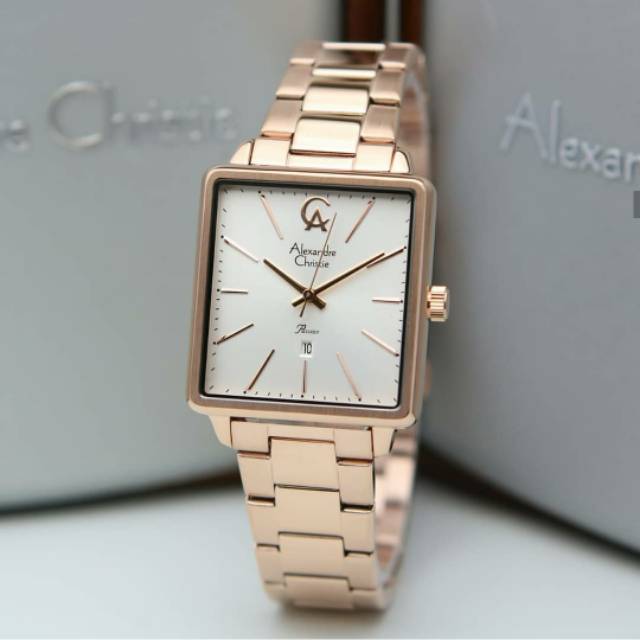 jam tangan wanita Alexandre Christie AC 2824 rosegold