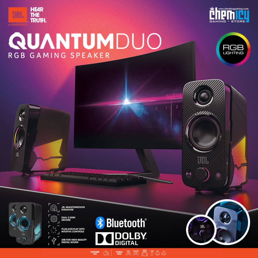 JBL Quantum Duo RGB Bluetooth Audio Gaming Speaker