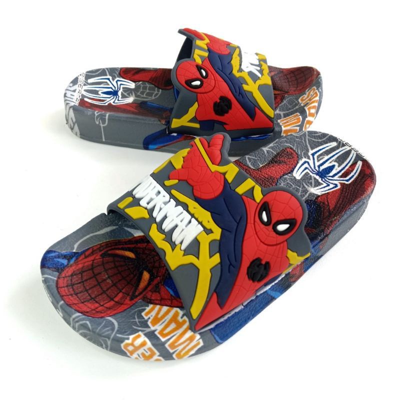 Sandal Selop Anak Karakter Spiderman Timbul 009