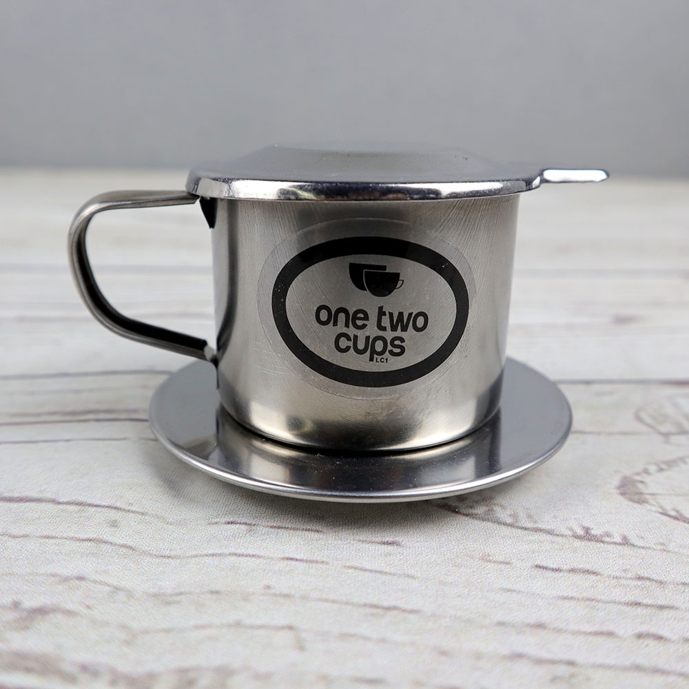 One Two Cups Filter Saring Kopi Vietnamese Drip Pot Stainless 100ml 7 Quai 5x6cm ABU