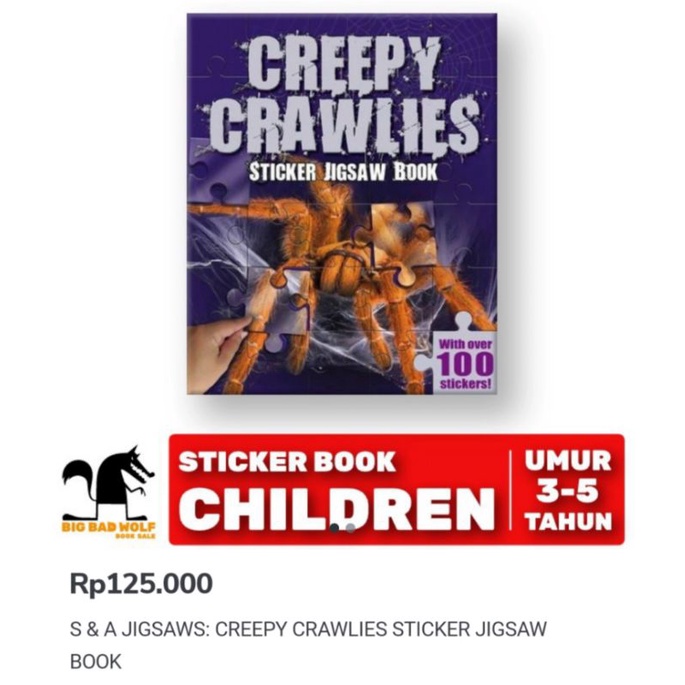 BBW Sticker Book Creepy Crawlies