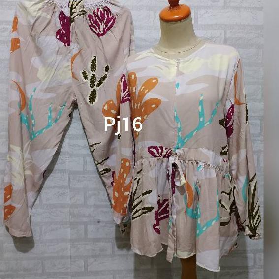 PAJAMAS TANGAN PANJANG / SET PIYAMA RAYON