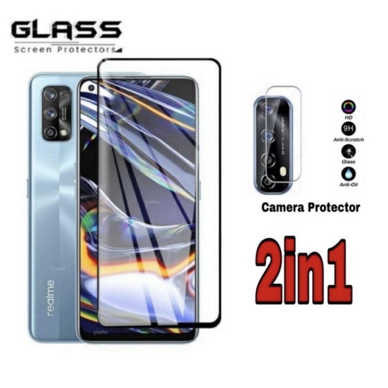 Tempered Glass Full Lem 9D Realme 7 / 7 Pro / 7i C17 New