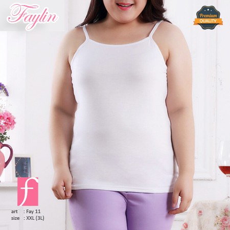 FAYLIN | Tanktop Wanita Tali Kecil Katun JUMBO / Atasan Wanita JUMBO / art FAY 11 XXL