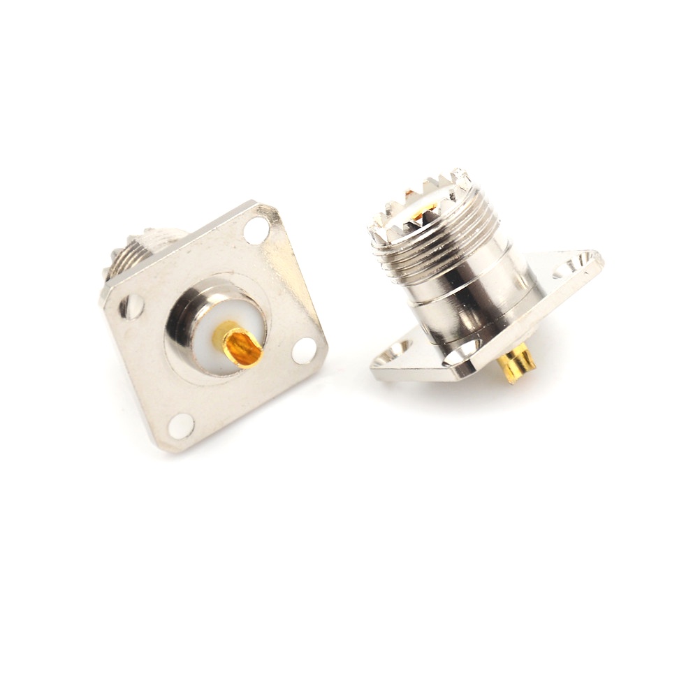 【Theredsunrisesiwy.id】5x UHF Female SO239 Panel Chassis Mount Flange Mount Solder Cup RF Connector