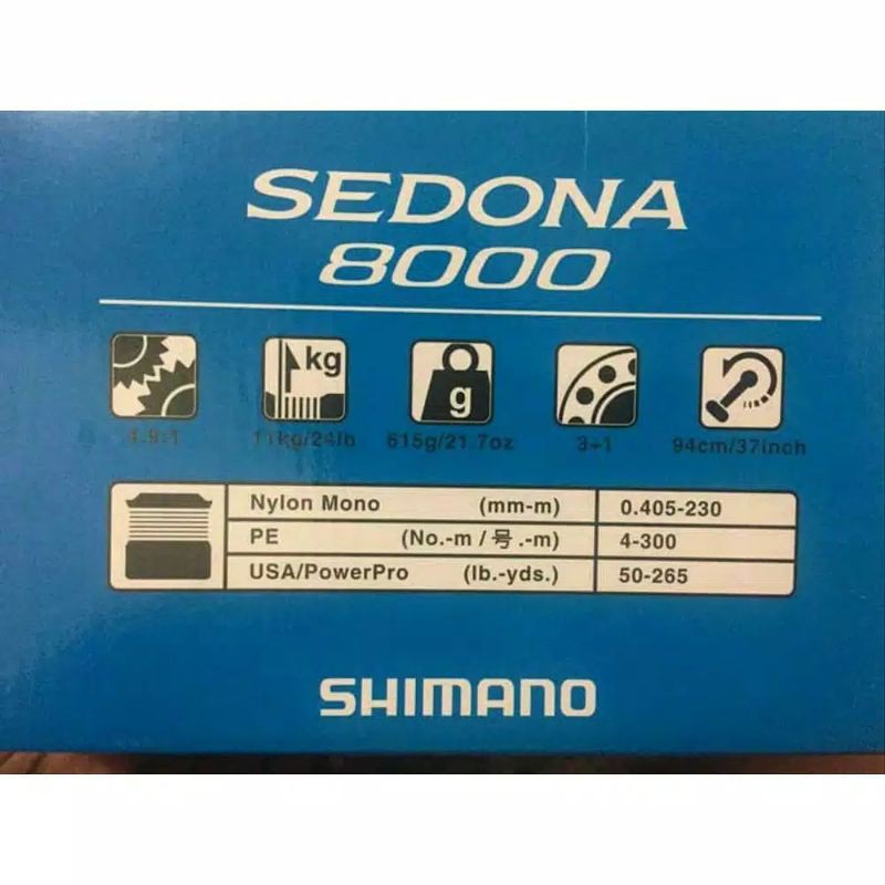 REEL PANCING SHIMANO SEDONA 8000 RAJANYA LAUTAN ORIGINAL BEST SELLER