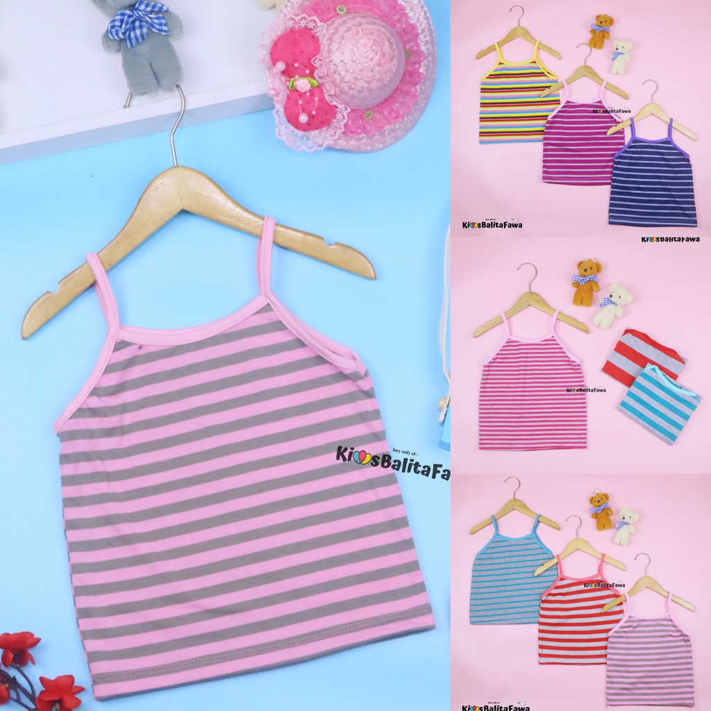 Lova Tanktop uk 1-2 Tahun / Murah Pakaian Harian Kensi Anak Perempuan Baju Atasan Adem Cewek