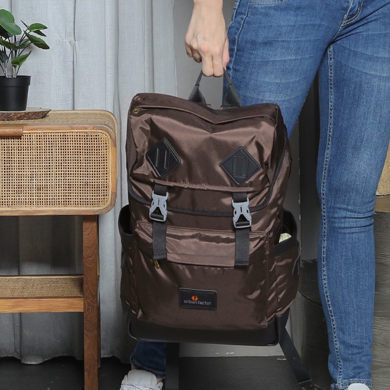 ROUTE BROWN |ManNeedMe x URBAN| Tas Ransel Pria Wanita Tas Backpack ORIGINAL