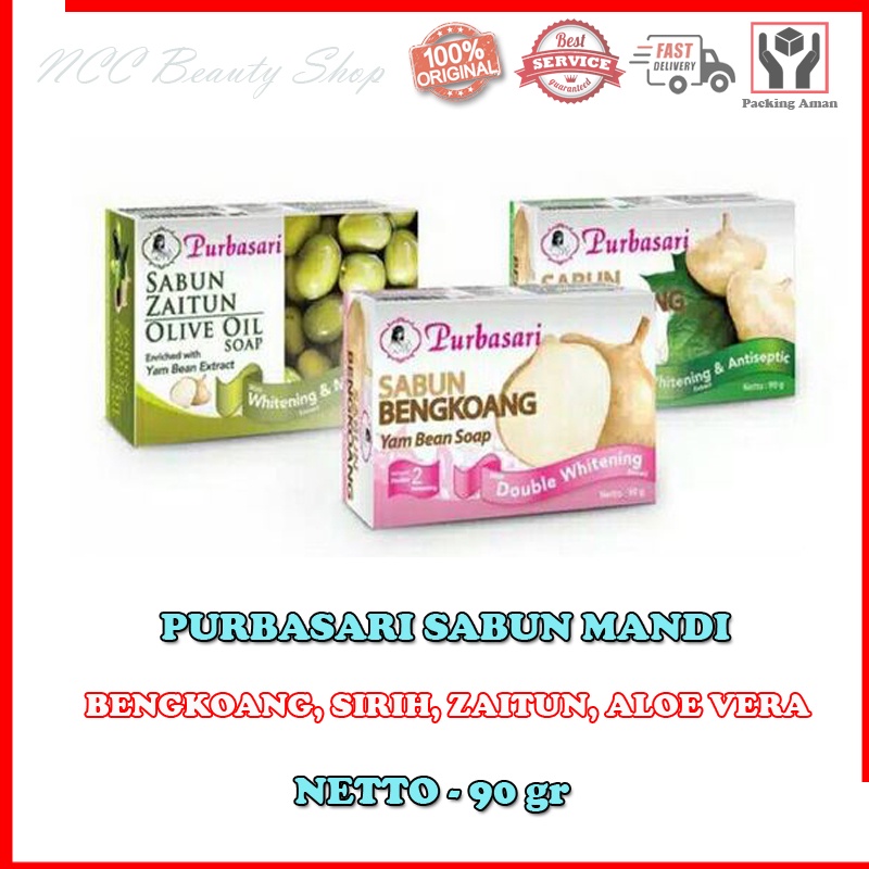 * NCC * Purbasari Sabun Batang Sabun Mandi Sirih Bengkoang Aloe Vera - Netto 90 gr