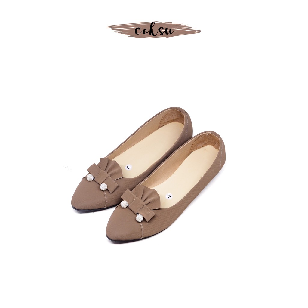 Flatshoes Pita Kipas Mutiara - Sepatu Wanita