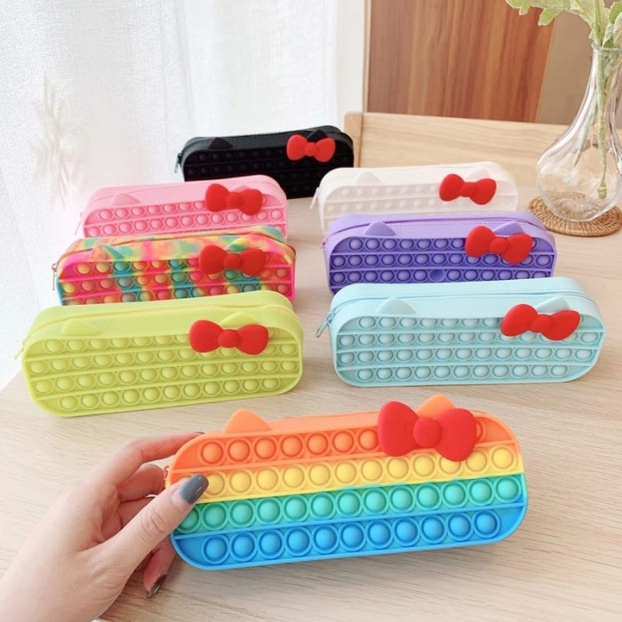 

Trendi Ready Tempat Pensil Pop It Pencil Case Hello Kitty Bubble Push Tiktok Hemat