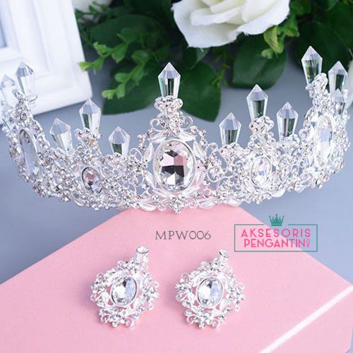 [PRODUK TERLARIS] HEADPIECE CROWN WEDDING MAHKOTA PENGANTIN AKSESORIS PESTA MPW006