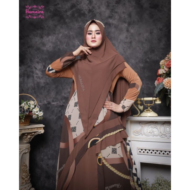 Sherina Series ORI by Humaira / Gamis Set Syar'i / Gamis Pesta Mewah / Dress Busui / Muslimah Branded Wear / Baju Syar'i Terbaru / Baju Polos Syari-C