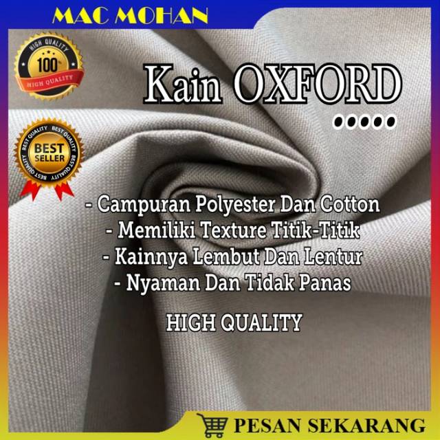 KAIN SERAGAM OXFORD / BAHAN OXFORD / KATUN OXFORD TERMURAH / OXFORD SARIWARNA / OXFORD TERMURAH DRILL AMERICAN OXFORD SERAGAM SEKOLAH