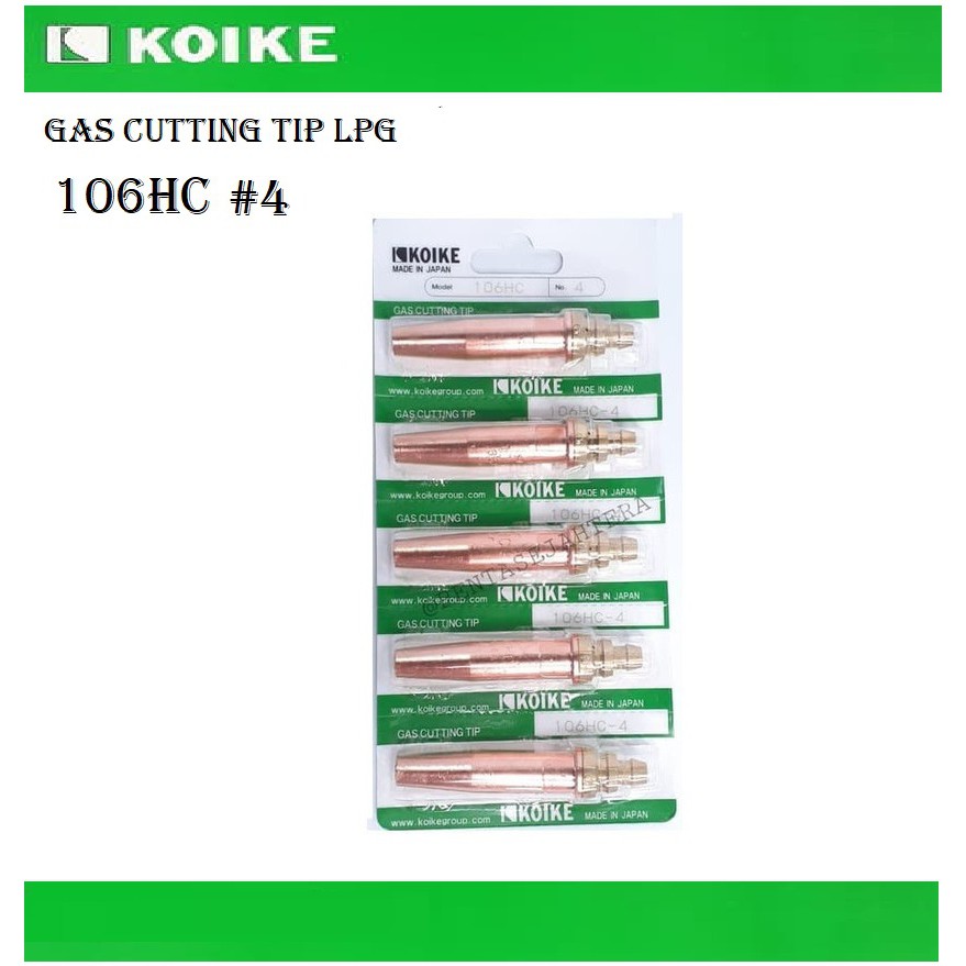 

Koike Cutting Tip 106-Hc-Lpg Hand Cut No 4