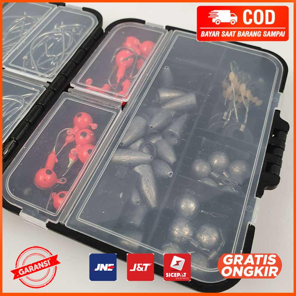 Kail Pancing Fishing Hook Tackle Box Set 148 PCS