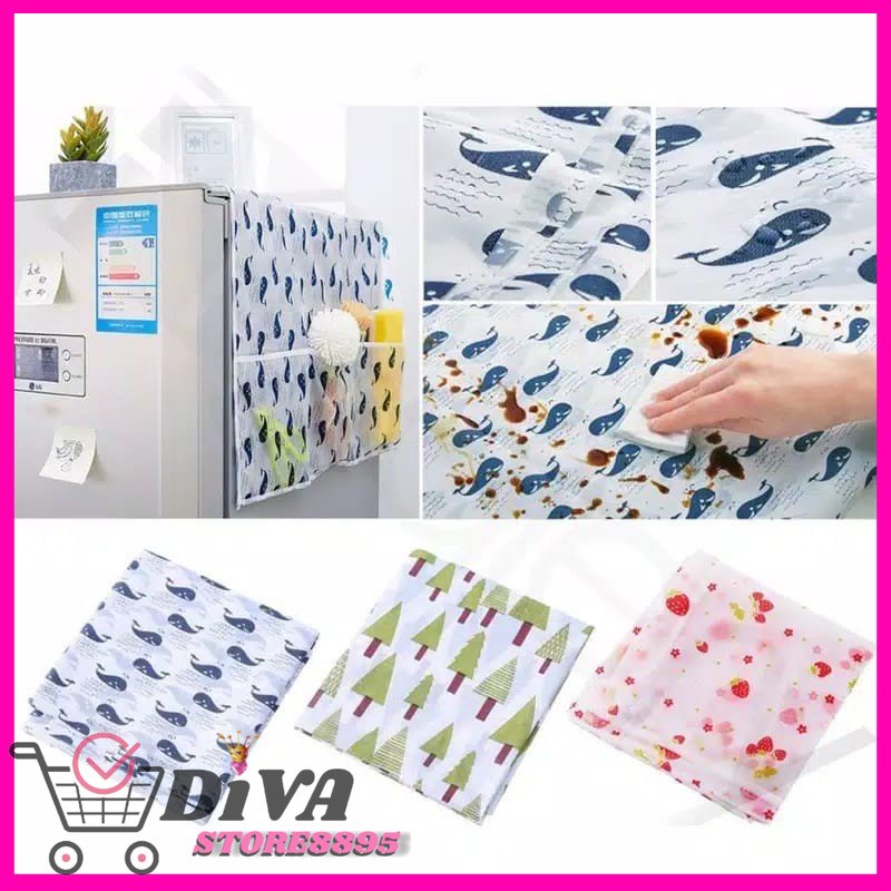 COVER KULKAS / SARUNG KULKAS WATERPROOF STORAGE POUCH MULTIFUNGSI DIVA STORE