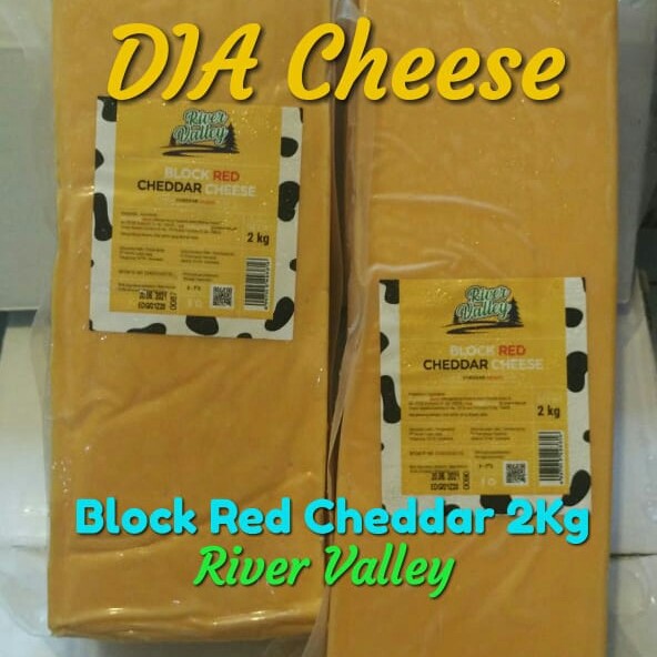 

Keju Block Red Cheddar 2 kg Blok River Valley