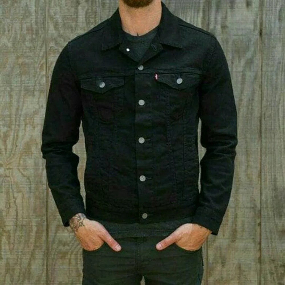JAKET DENIM LEVIS HITAM & JAKET DENIM MURAH