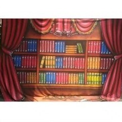 background foto wisuda rak buku