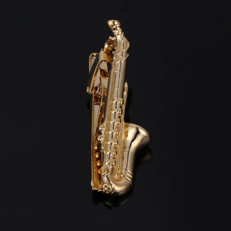 Siy Klip Jepit Dasi Pria Desain Saxophone Kreatif Untuk Hadiah Pernikahan