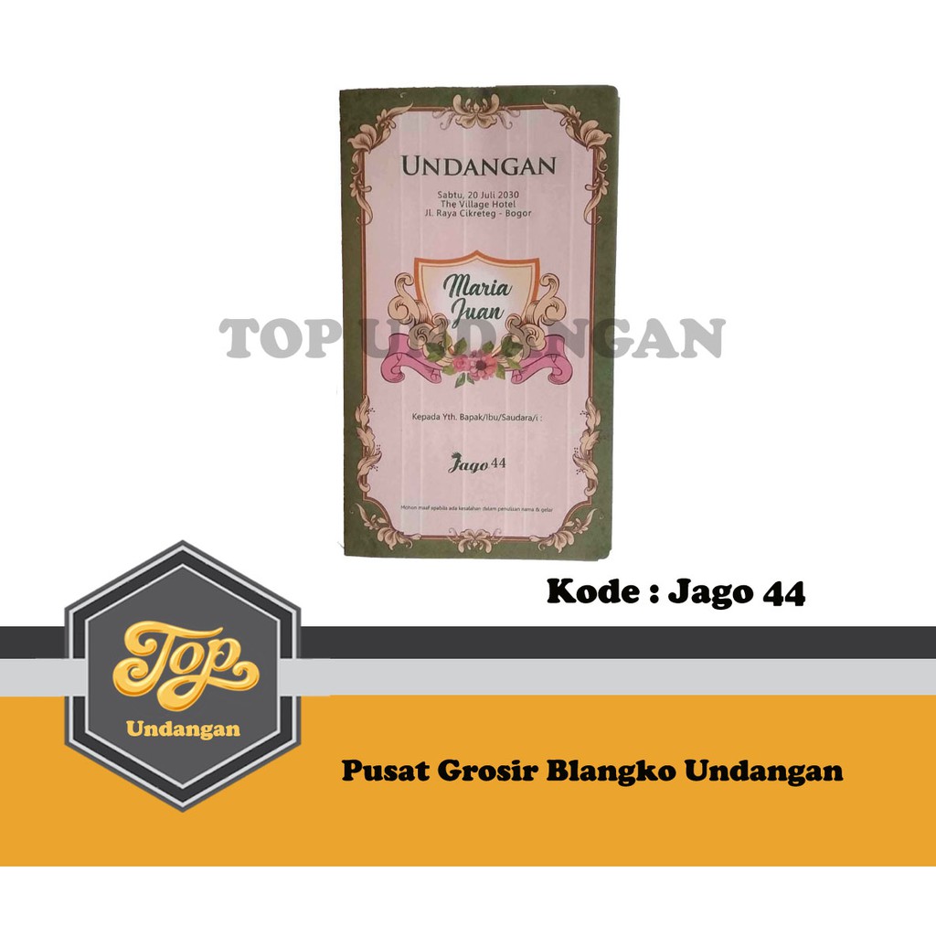Blangko Undangan Jago 44 Harga Murah isi 100