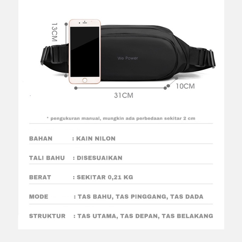 Mainland Tas Pria Selempang Tas Pinggang Waistbag Casual Keren TS225