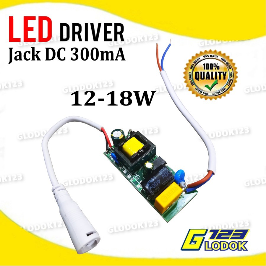 LED Driver Adaptor Lampu Downlight Panel 6 12 18 24 W Watt DC Plug