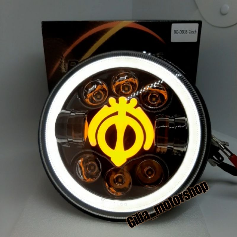 Lampu Depan Led Daymaker Bulat R-TECH AUTOLIGHTS 7 Inch 12v-80v DD-DD38 Reflektor HeadLamp