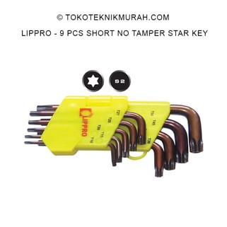 Lippro - Kunci L Bintang Set - 9 Pcs Short  No Tamper Star - 165