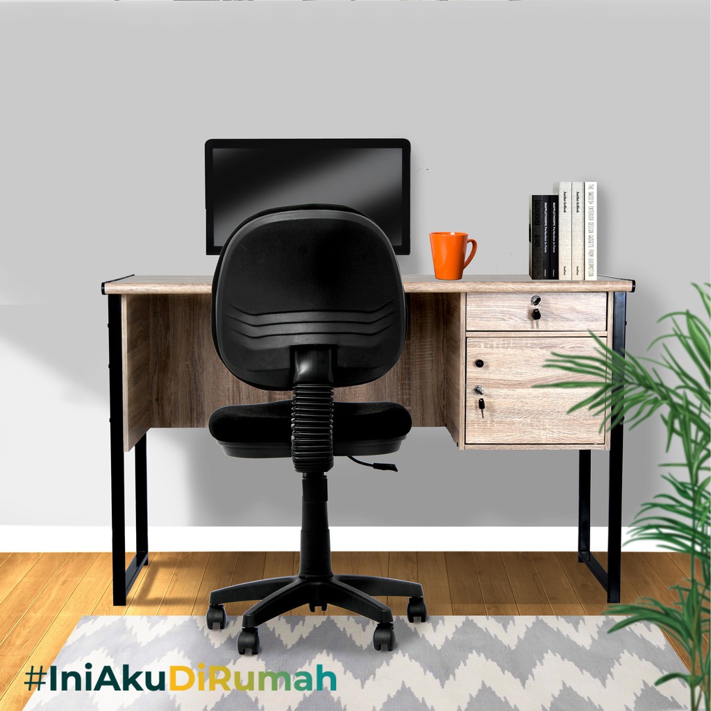 Festiva Study Desk Lucian Office Chair Doha Meja Kerja Kursi Kantor Shopee Indonesia