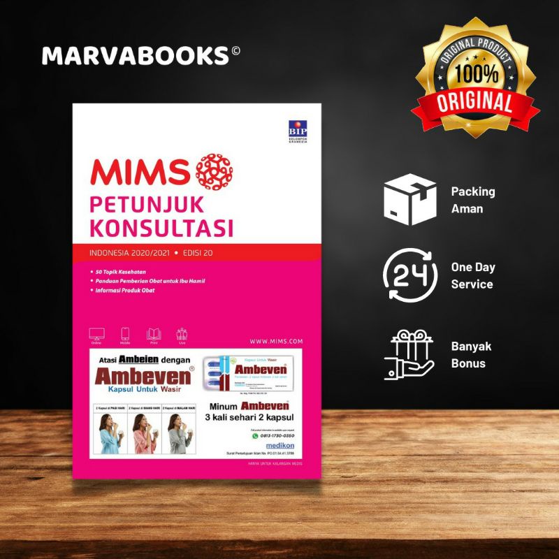 Buku Mims Petunjuk Konsultasi Edisi 20 Tahun 2020/2021 Original Gramedia BIP