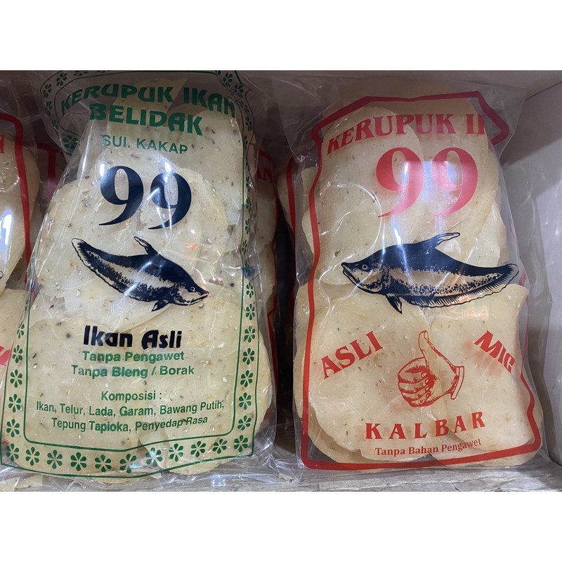 

Kerupuk Ikan Belidak 300g MIC 99/ Kerupuk Ikan Belidak Sahang/ Lada