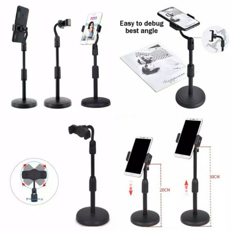 PROMO!!! RO ACC MICROPHONE PHONE STAND HOLDER lIVE BRODCAST UN MULTIFUNGSI