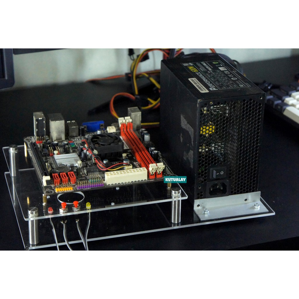 Casing Komputer Open Air Acrylic Mini ITX PC CPU Akrilik Benchtable