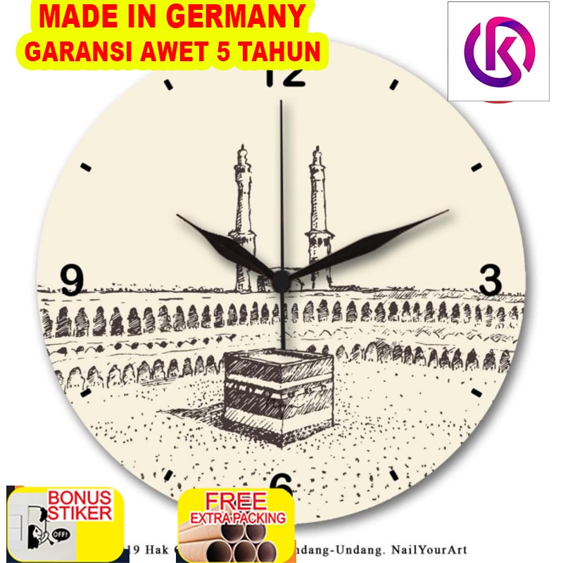 

Terlaris Jam Dinding KAKBAH - NYA Wall Clock - Uk.30X30 CM - Sweep Movement