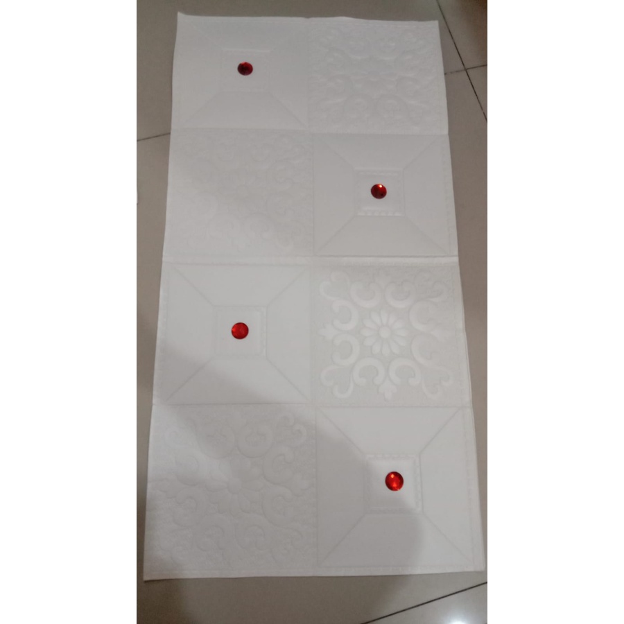 Belikuy COD Wallpaper Dinding Foam 3D Kecil Motif Batu Bata / walpaper dinding Foam U96-DIAMOND RED