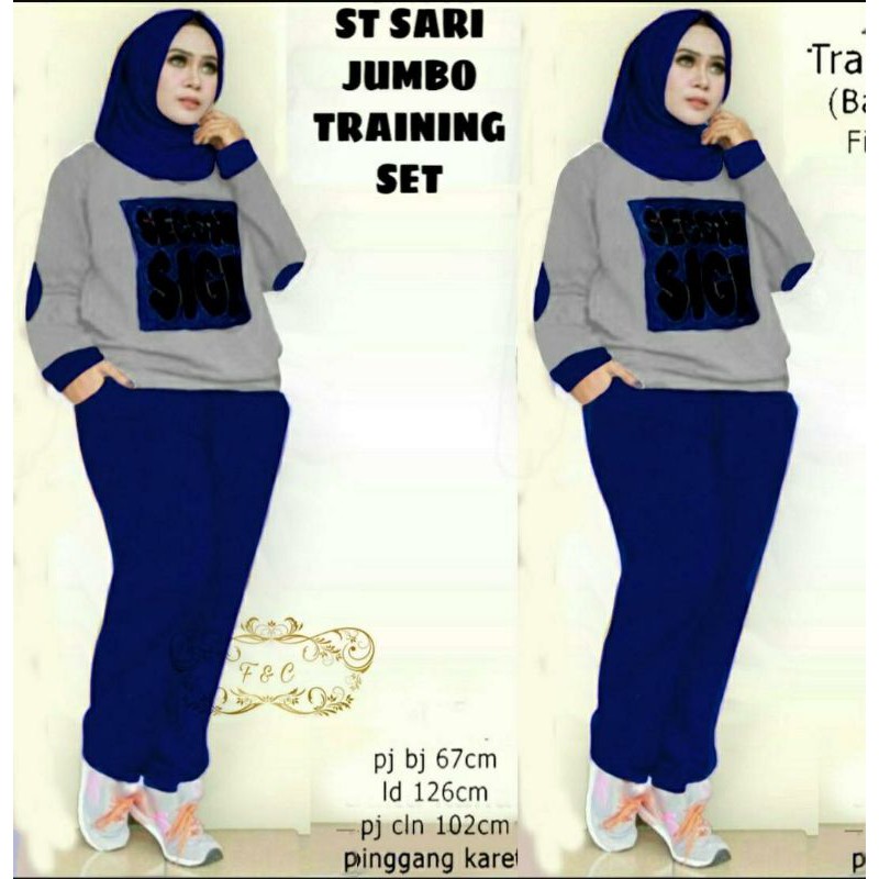 PCS SET SARI FE BAHAN BABYTERRY SETELAN ATASAN DAN CELANA 3 UKURAN L XL XXL