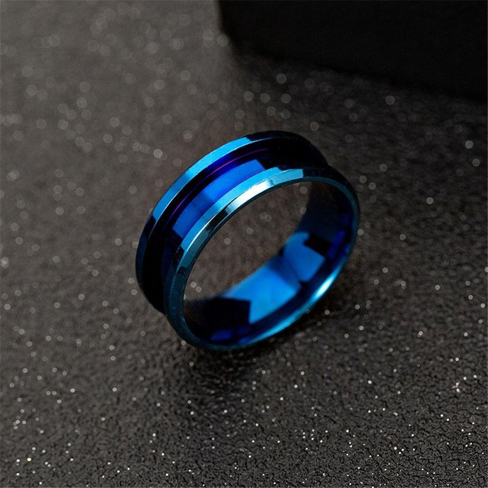 Lily Rings Blue Black Wanita Pria Membuat Perlengkapan Craft Metal Blank Rings