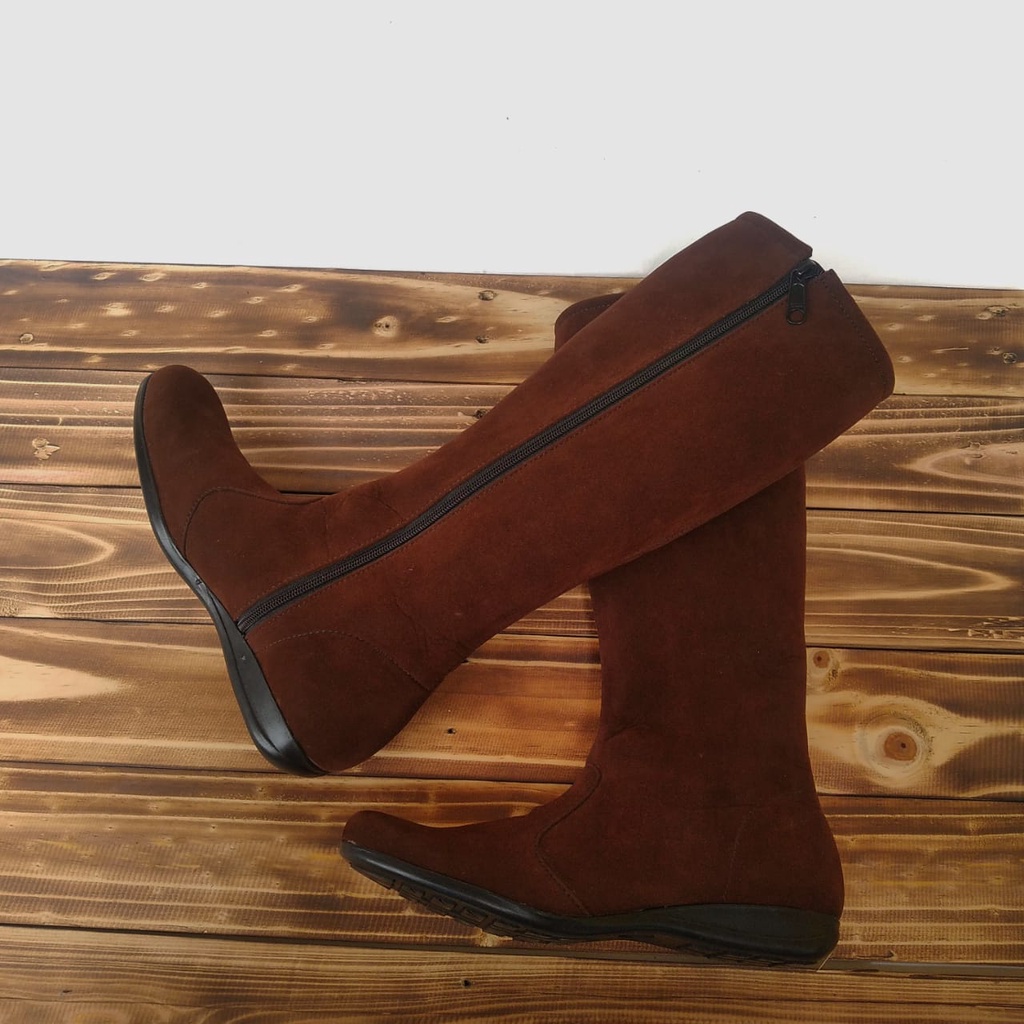 Sepatu Boots Panjang-Sepatu Wanita-Hak Flat Wanita