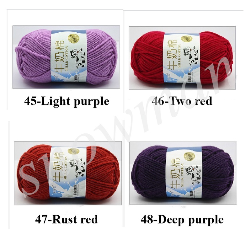 Benang rajut katun impor big ply/milk cotton yarn crochet yarn 5 ply 50 g