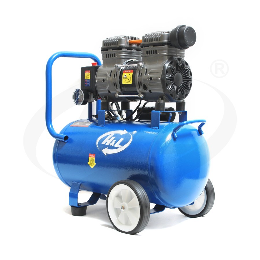 HL OILESS 1 HP 24 Liter Mesin Kompresor Angin Listrik Air Compressor Tanpa Oli